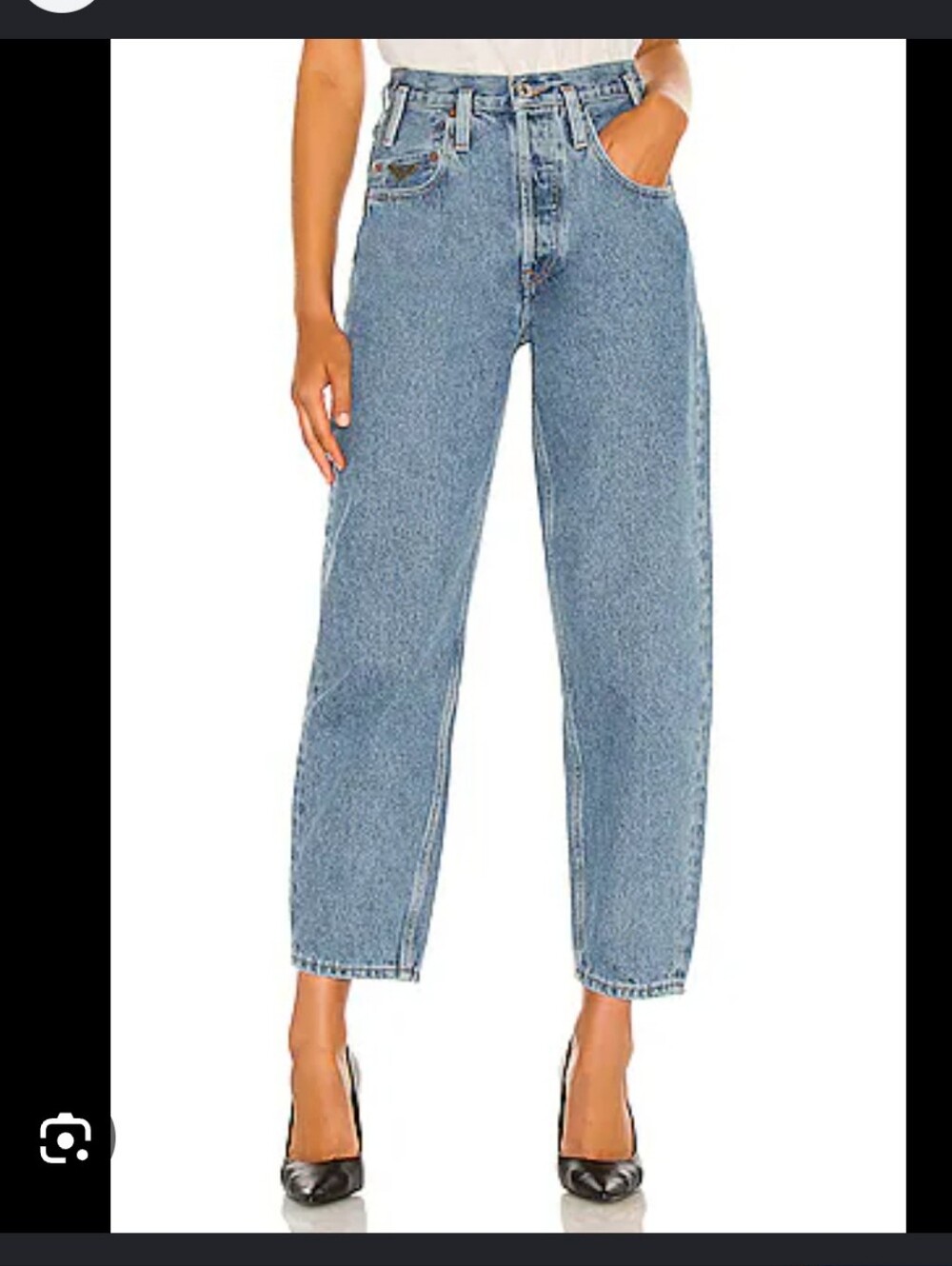 Re/done Wonder Woman High-Waist Peg Leg Crop Jeans - 25